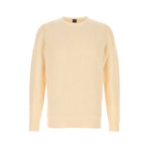 Fedeli Men Ivory Stretch Wool Blend Sweater